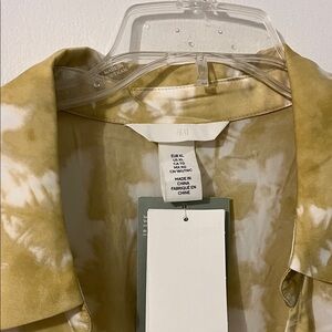 H&M Women’s Casual Yellow Tie-Dye Shirtdress